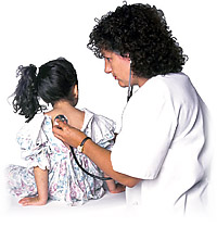 Doctor examining patient
